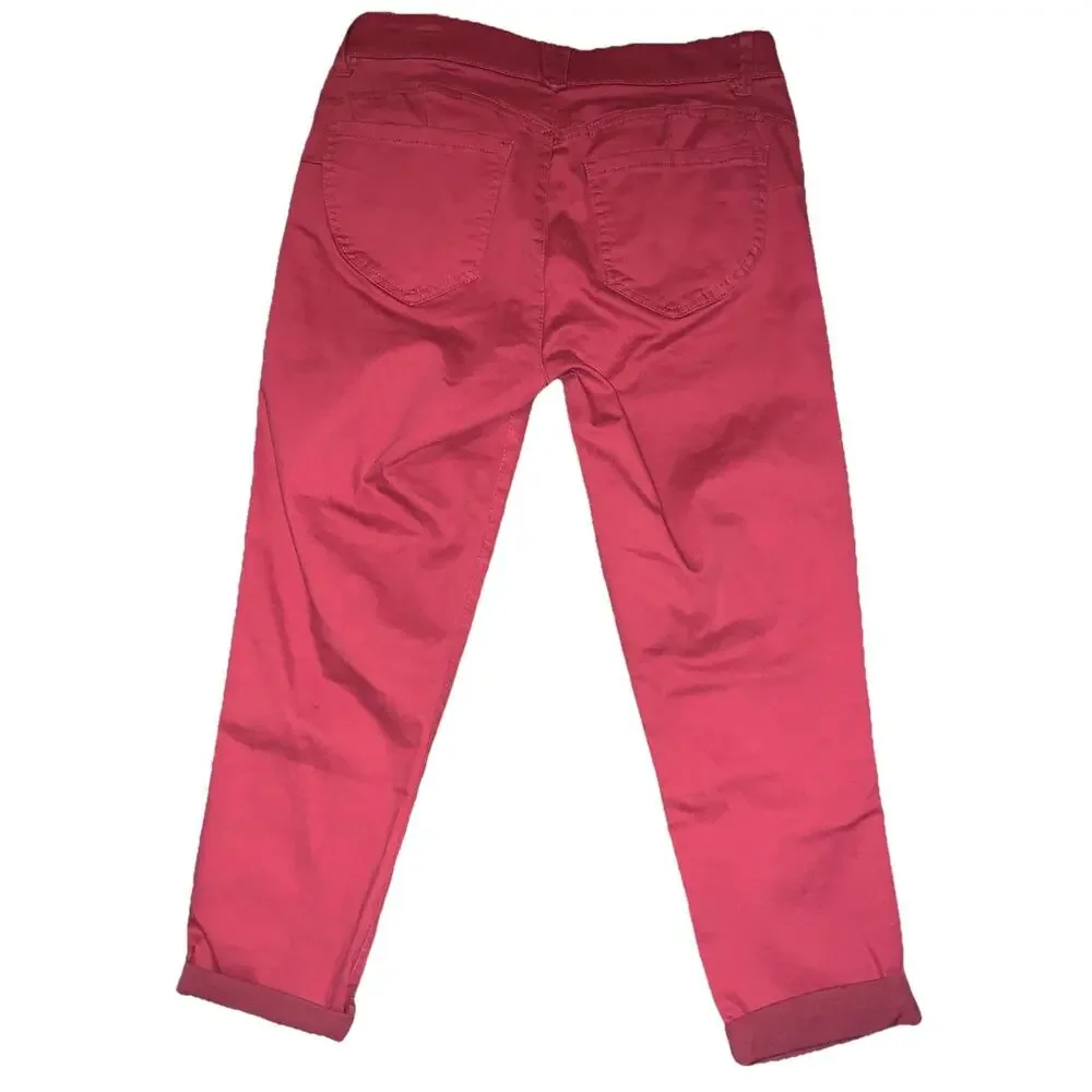 Democracy Ab Solution Skinny Capri Jeans Women’s 8P Red Skinny Stretch NWT - Picture 3 of 6